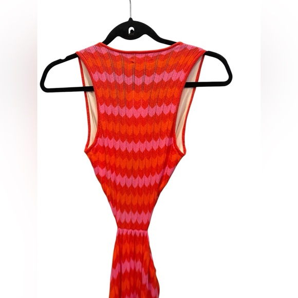 NWT Show Me Your Mumu Maizy Cut Out Dress Orange Pink Maxi Knit Size XS - Picture 6 of 6